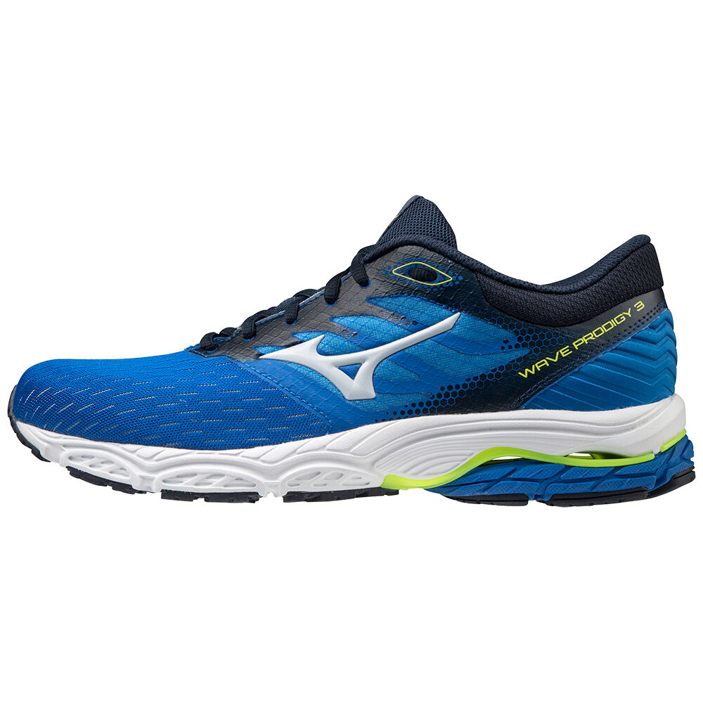 Mens Mizuno Wave Prodigy 3 Running Shoes Blue/Yellow Philippines (PBZFJL507)